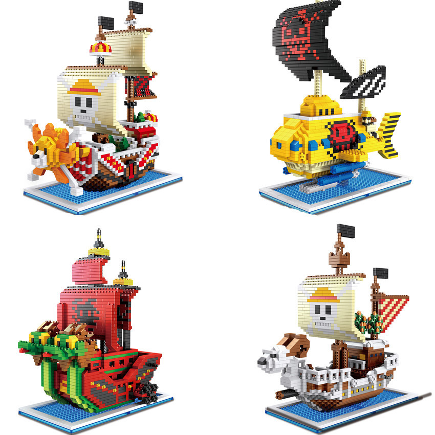 Model Kit Thousand Sunny - One Piece เรือโจรสลัด Building Block อะนิเมะ
