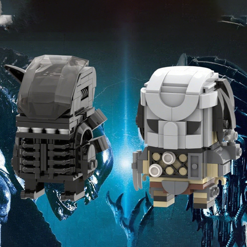 Model Kit Vs Figure - ตัวต่อ MOC Predator Vs Alien จำนวน