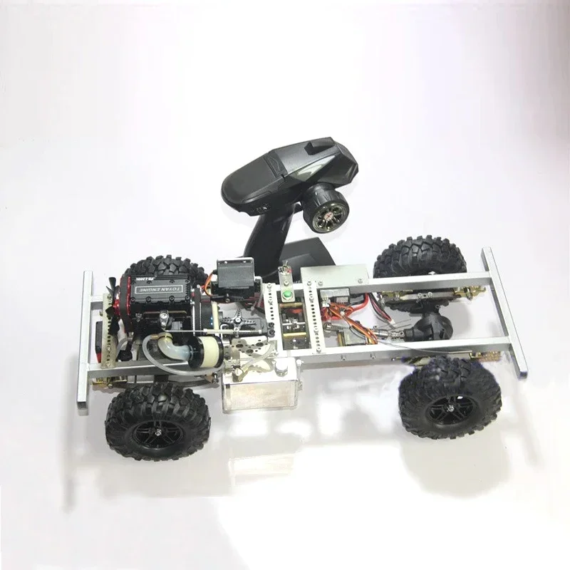 Frame Model Kit - ชุดคิท4WD โมเดลรีโมทคอนโทรลแบบถอดได้ทำจากโลหะทั้งหมดเหมาะสำหรับ DIY toyan ชุดของเล่นทางวิบากประสิทธิภาพสูง
