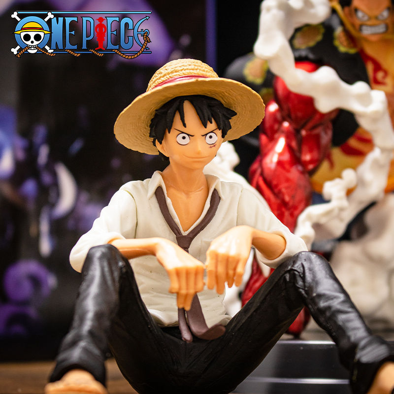 Model Kit Thousand Sunny - 12Cm One PieceอะนิเมะรูปLuffyตําแหน่งนั่งAction Figure PVC Collectionรูปปั้นFigurineตุ๊กตาของเล่นสําหรับของขวัญวันเกิด
