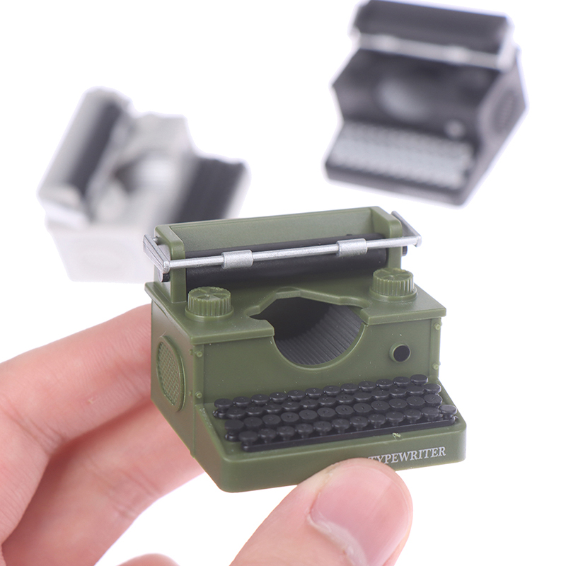 Model Kit Vintage - เครื่องเขียนแบบโบราณจำลอง 1 ชิ้น ของตกแต่งบ้านตุ๊กตาขนาด 1:12 เฟอร์นิเจอร์ฉากชีวิตประจำวันของตุ๊กตา
