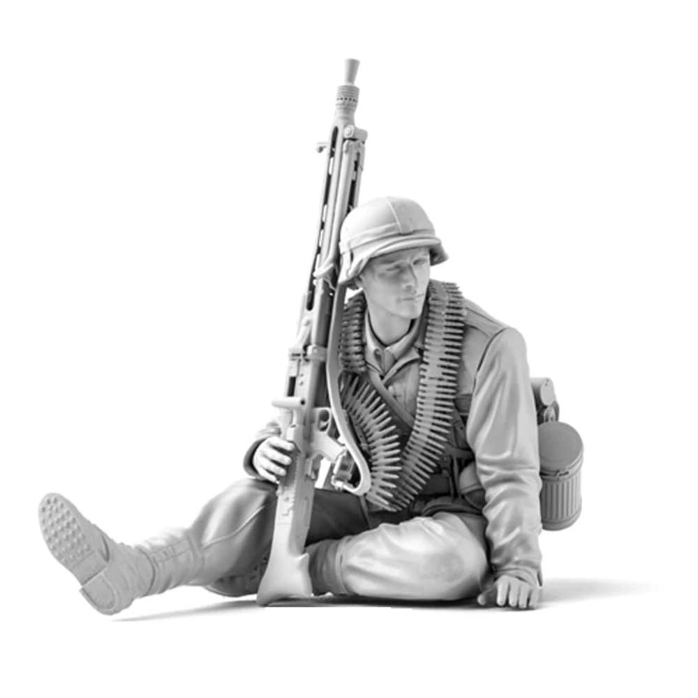 Model Kit Entry Grade - 1/16 Infantry MG42 Gunner, GM, โมเดลทหารเรซิ่น,