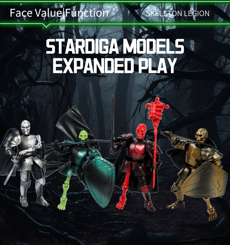 Model Kit Gunpla - ฟิกเกอร์โครงกระดูกอัศวินยุคกลาง - ตุ๊กตาขยับได้หลายจุด ชุดเกราะนักรบ DIY แบบปรับท่าทางได้