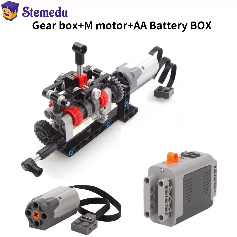 Model Kit Motor - Moc High-Tech ชุดเกียร์ธรรมดา4สปีด, โมเดลเทคนิคแบบทำมือมอเตอร์8883ฟังก์ชั่นพลังงานบล็อกตัวต่ออิฐ