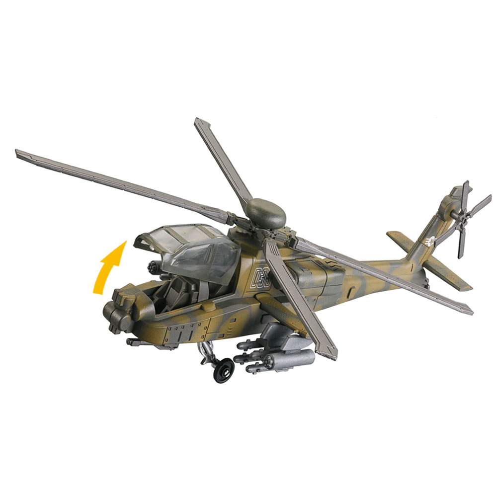 Model Kit Helicopter - 1: 72 AH64 เฮลิคอปเตอร์ของเล่นเครื่องบินรุ่นชุด ABS Die-Cast