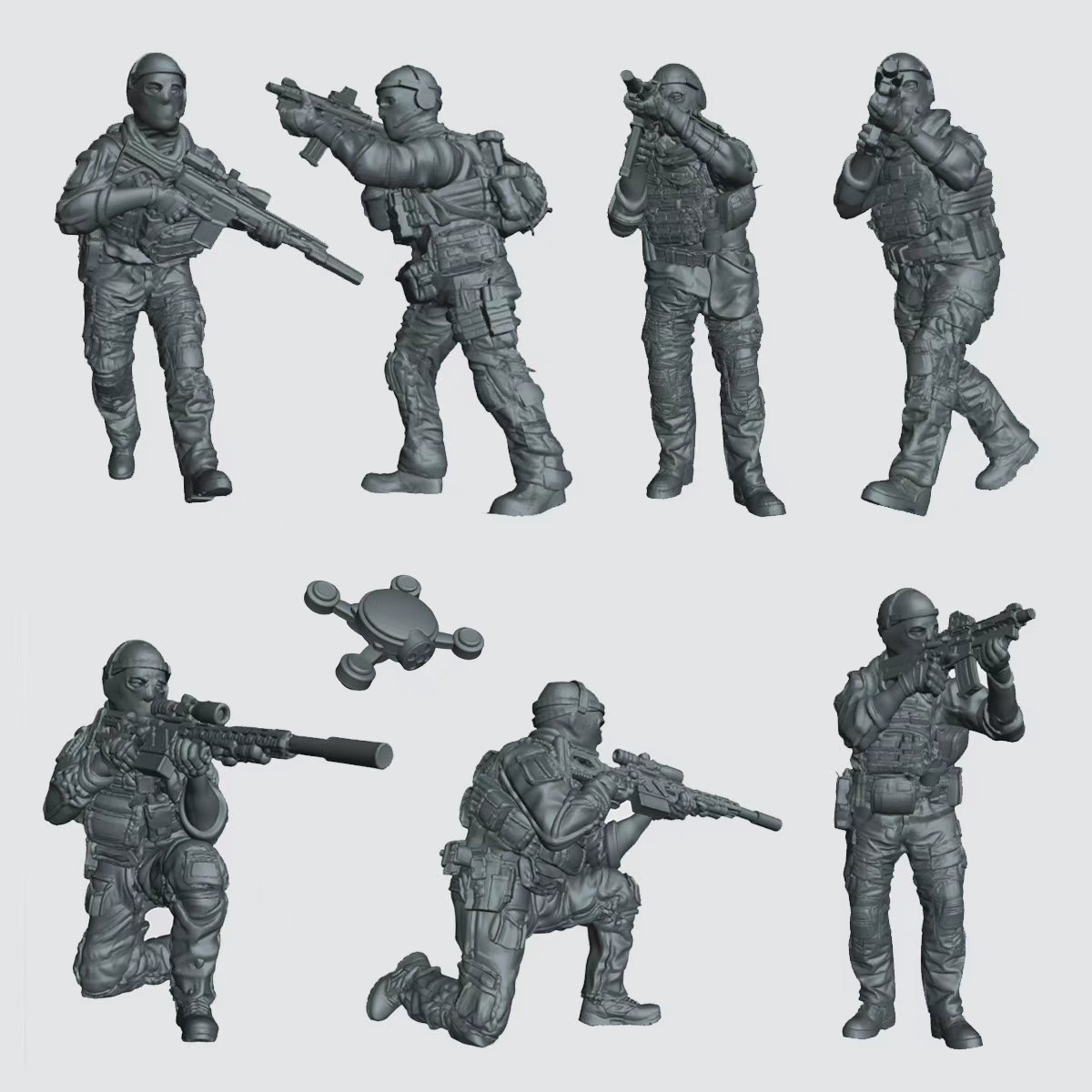 Model Kit Gunpla - 1/35 1/48 1/72 ชุดโมเดลขนาดจิ๋วทหารรัสเซีย รูปทหารกองกำลังพิเศษ แบบเรซิ่นยังไม่ได้ลงสี