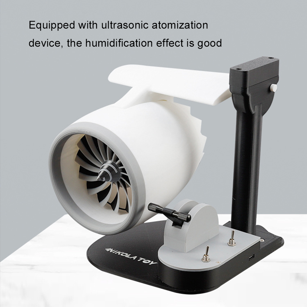 Model Kit Jet Engine - เทอร์โบพัดลมคอมพิวเตอร์ตั้งโต๊ะ USB เจ็ตพัดลมเครื่องยนต์เจ็ทชุดโมเดลเครื่องยนต์เจ็ทพัดลมสำหรับบ้านผู้ที่ชื่นชอบการบินตกแต่งรูปร่างเครื่องยนต์เทอร์โบ