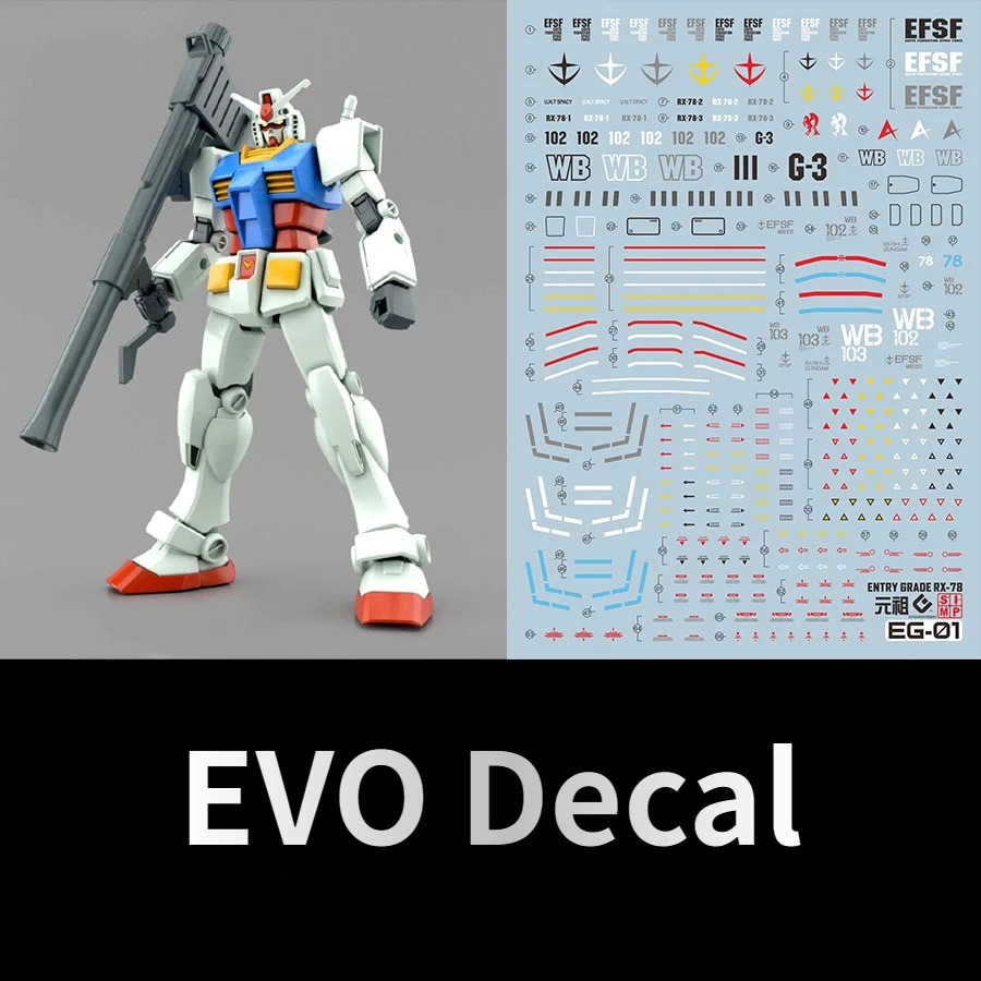 Model Kit Entry Grade - EVO EG-01 สติ๊กเกอร์กันน้ำเรืองแสงสำหรับ EG Entry Grade