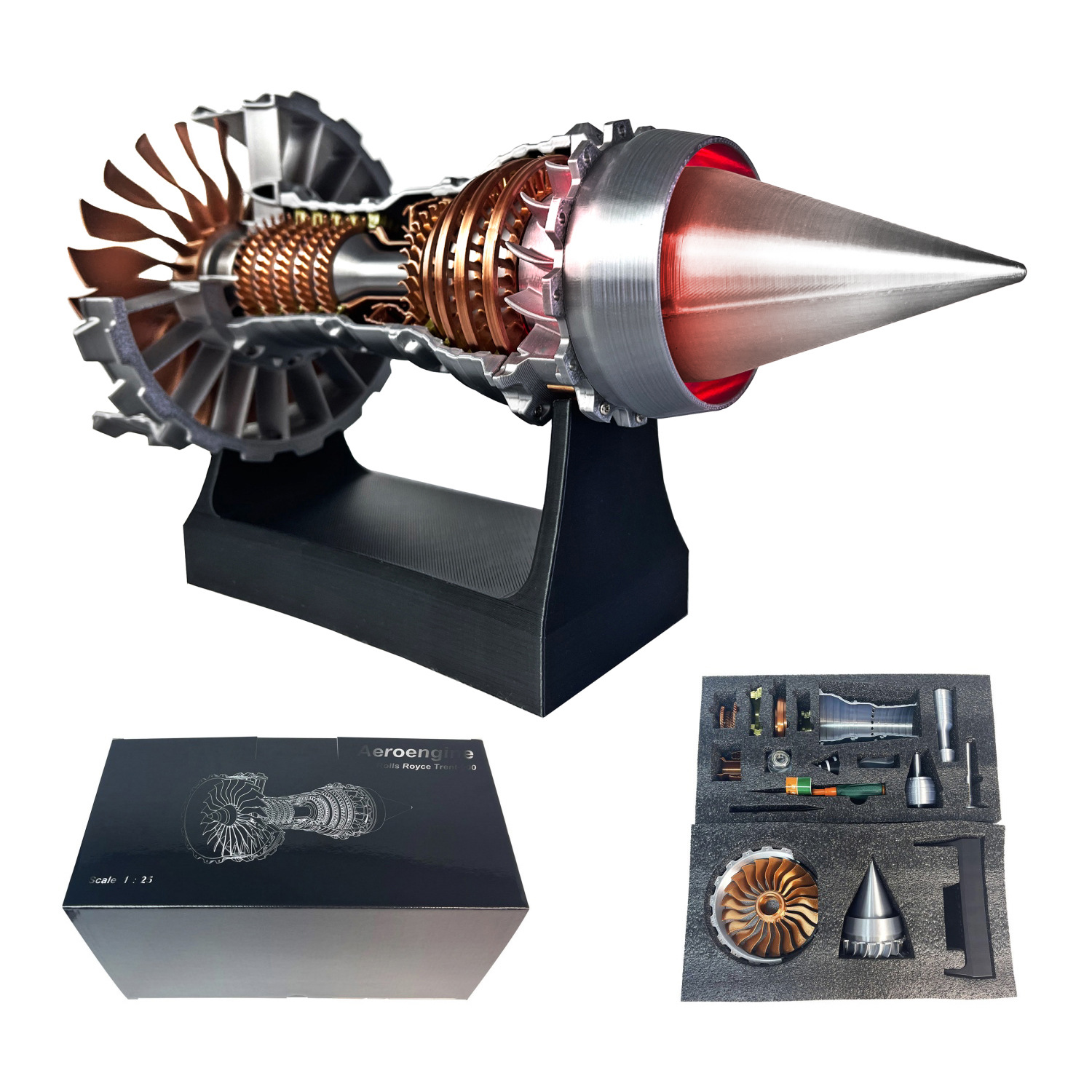 ชุดประกอบเครื่องยนต์เทอร์โบแฟน - Model Kit Jet Engine บทวิจารณ์และราคา