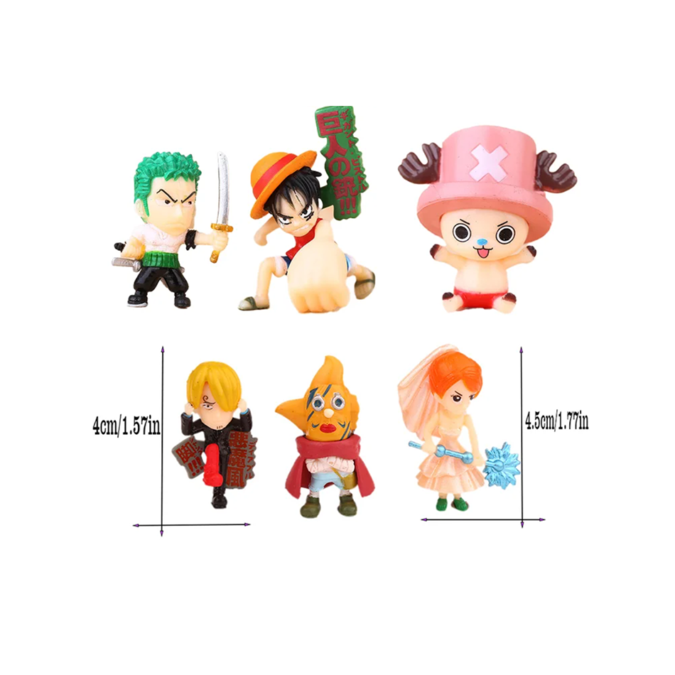 6 ชิ้น/เซ็ตวันพีช มังกี้ ดี ลู - Model Kit One Piece Bandai บทวิจารณ์และราคา