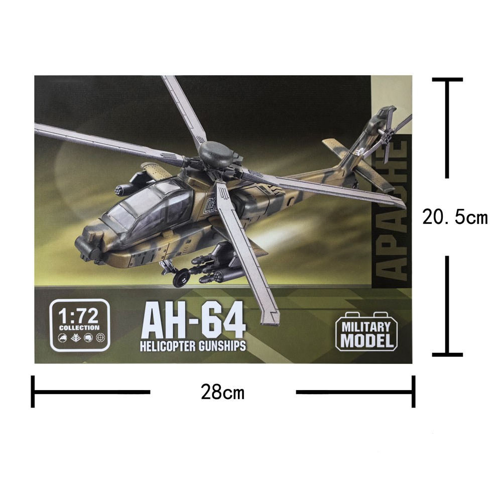 1: 72 AH64 เฮลิคอปเตอร์ของเล่น - Model Kit Helicopter บทวิจารณ์และราคา
