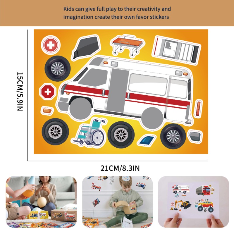 8 แผ่นวิศวกรรมยานพาหนะสติกเกอร - Model Kit Diorama บทวิจารณ์และราคา