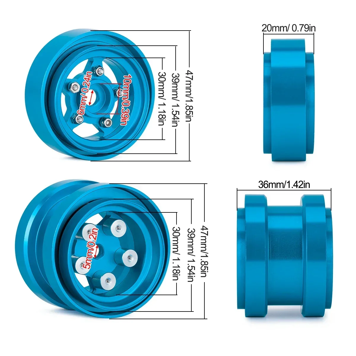อลูมิเนียม Beadlock ล้อสําหรับ - Model Kit Tamiya บทวิจารณ์และราคา
